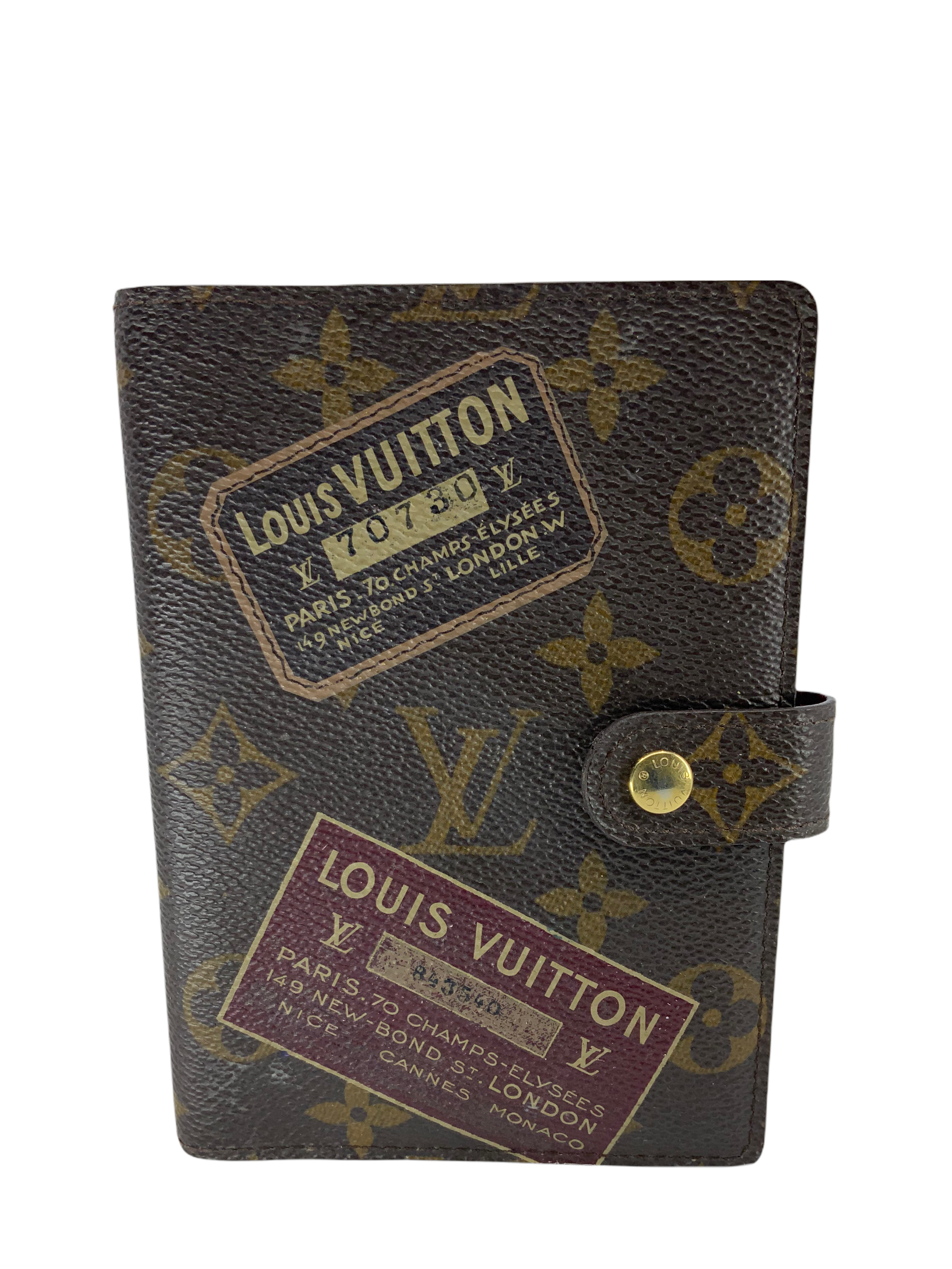 Louis Vuitton Monogram Agenda Planner 2024 - Genuine Leather Refillable Notebook Organizer for Business, School & Daily Planning | Luxury Gift Idea