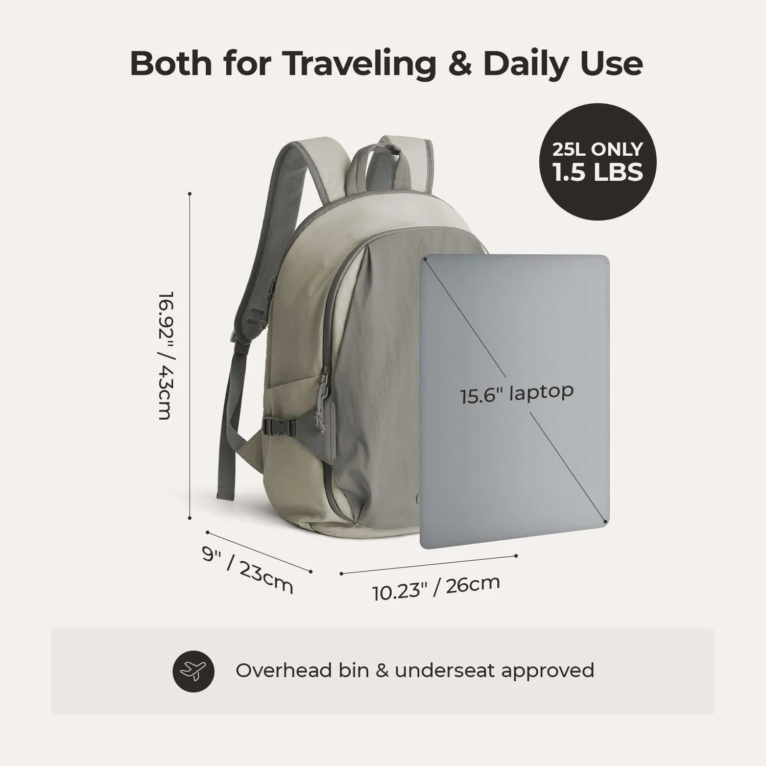 Soar 25L Waterproof Hiking Backpack Set - Lightweight Travel Daypack for Outdoor Adventures, Camping & College Students