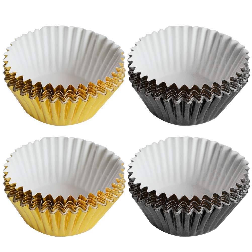 DOITOOL 200PCS Natural Greaseproof Muffin Baking Cups - Disposable Cupcake Liners & Wrapper for Mini Cakes, Perfect for Home Baking, Party Desserts and Holiday Treats