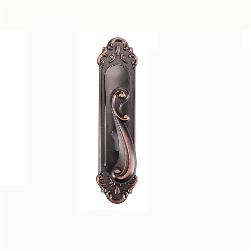 1Pc Zinc Alloy Solid Wood Door Handle - European Style White Mute Bedroom Door Lock with Keys (240x50mm) - Perfect for Home, Apartment, and Office Interior Door Decoration & Security