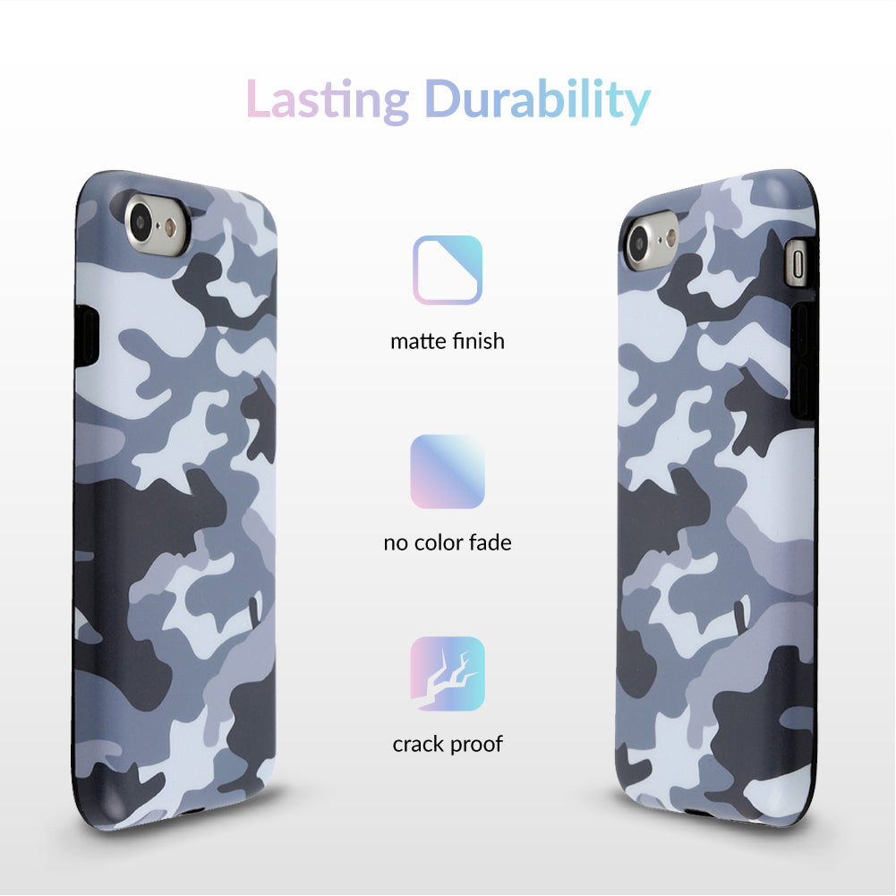 Gray Camo iPhone Case - Durable Protective Cover for iPhone 13/14/15 Pro Max - Military Grade Shockproof Slim Design - Perfect for Outdoor, Travel & Daily Use