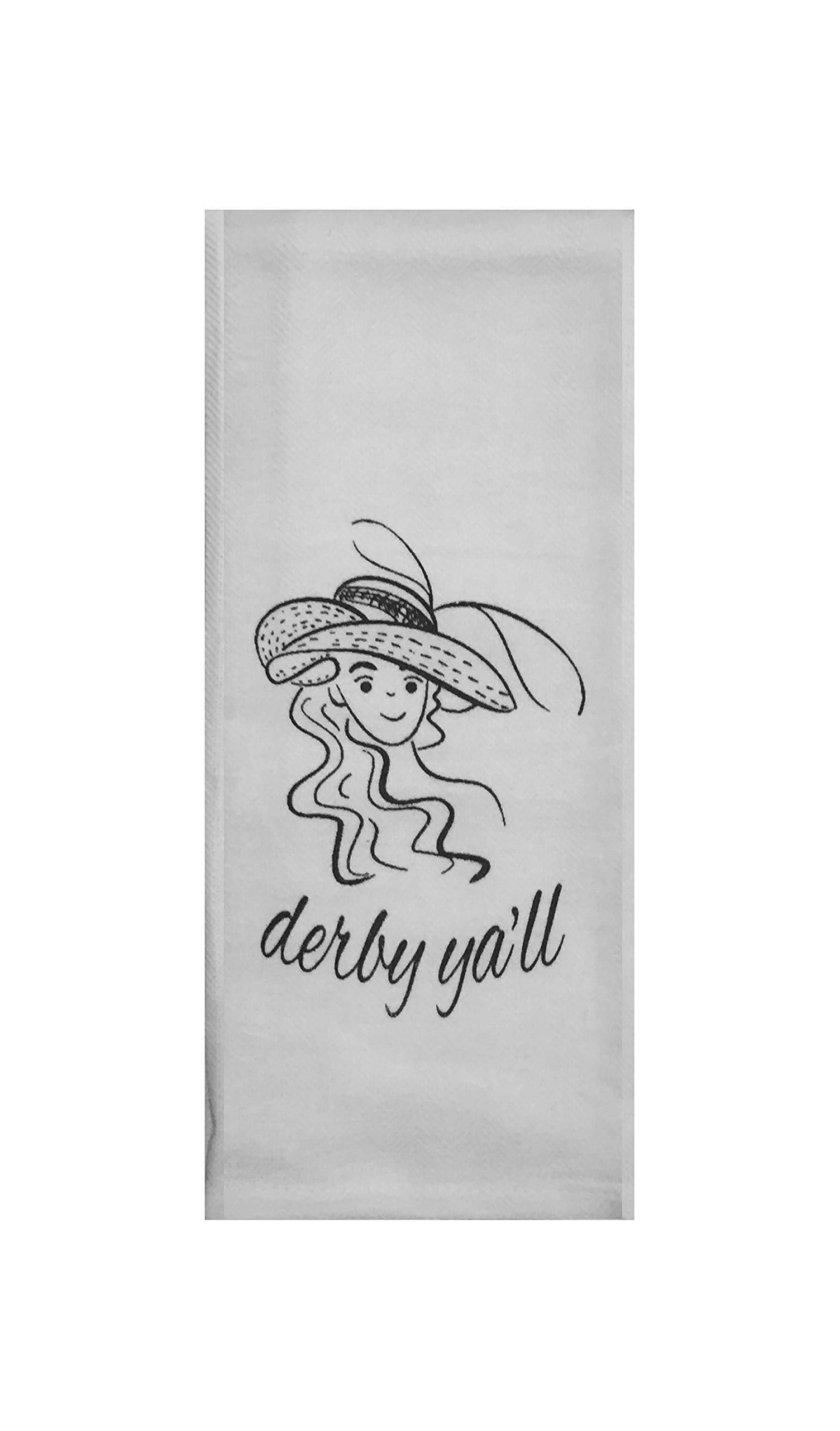 Derby Party Tea Towels Set of 2 - Louisville Bourbon & Derby Themed Kitchen Towels for Hosting, Gifts & Southern Home Decor