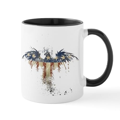 White/Black Inside - Americana Eagle Mug