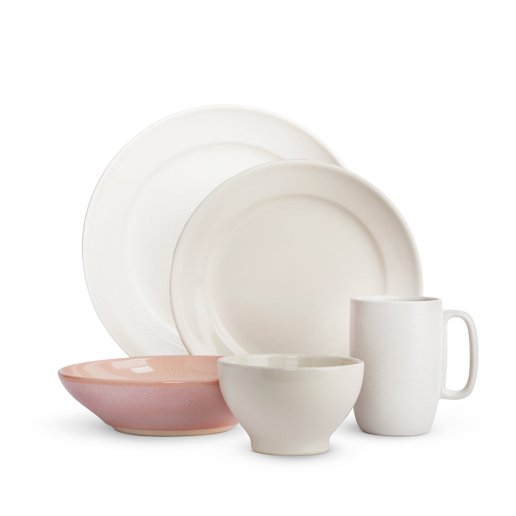 Josephine 16-Piece Dinnerware Set - Porcelain Plates, Bowls & Mugs for 4 - Elegant White Tableware for Daily Use, Dinner Parties & Special Occasions