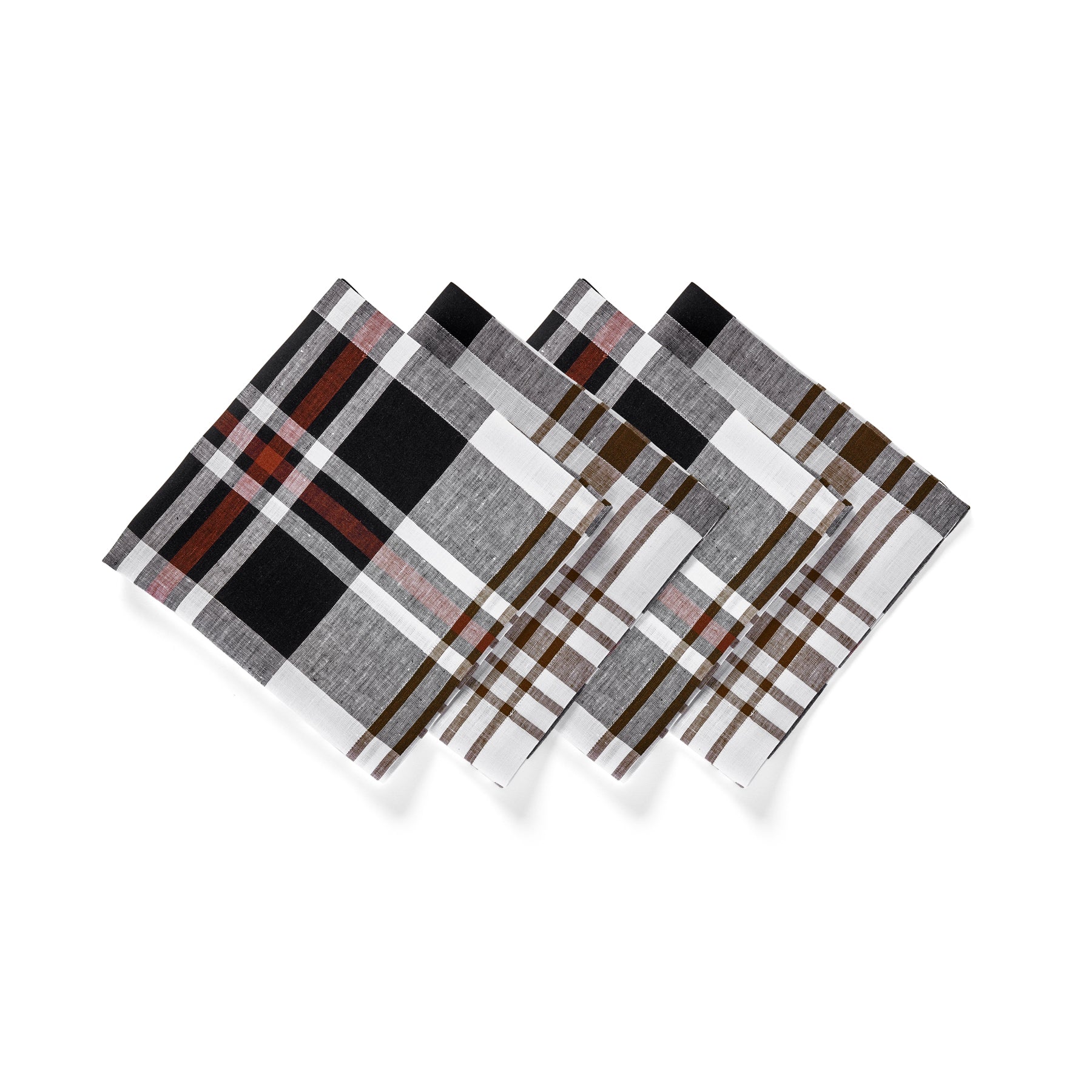 Premium Oxford Plaid Napkins Set of 4 - 100% Cotton Classic Checkered Table Linens for Formal Dining, Dinner Parties & Holiday Gatherings