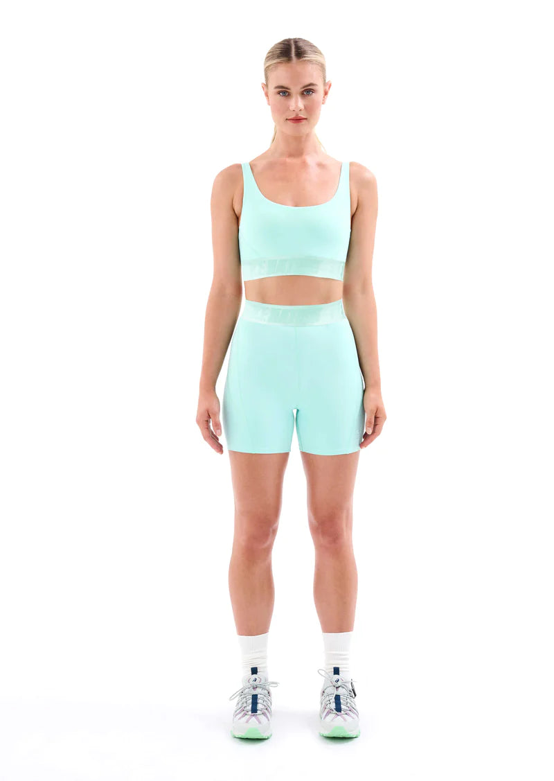 BACKCHECK BIKE SHORTS in Aqua - Comfortable Cycling Shorts for Men & Women - Perfect for Road Biking, Mountain Biking & Indoor Cycling