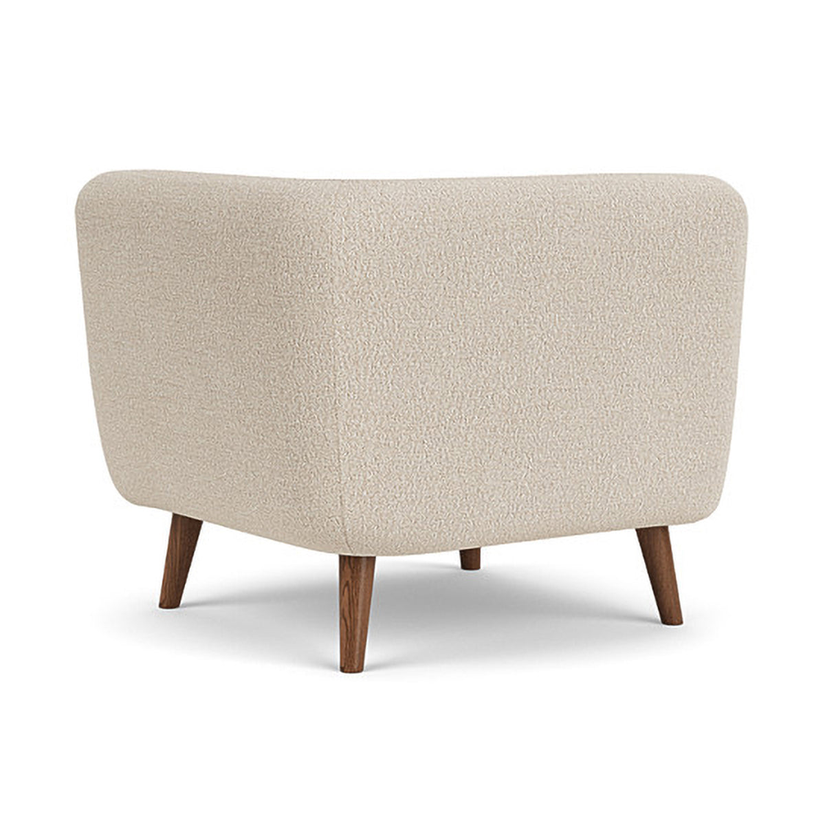 Alfred Boucle Left 1 Seater Modular Sofa - Modern Accent Chair for Living Room, Bedroom & Office - Comfortable Small Space Furniture