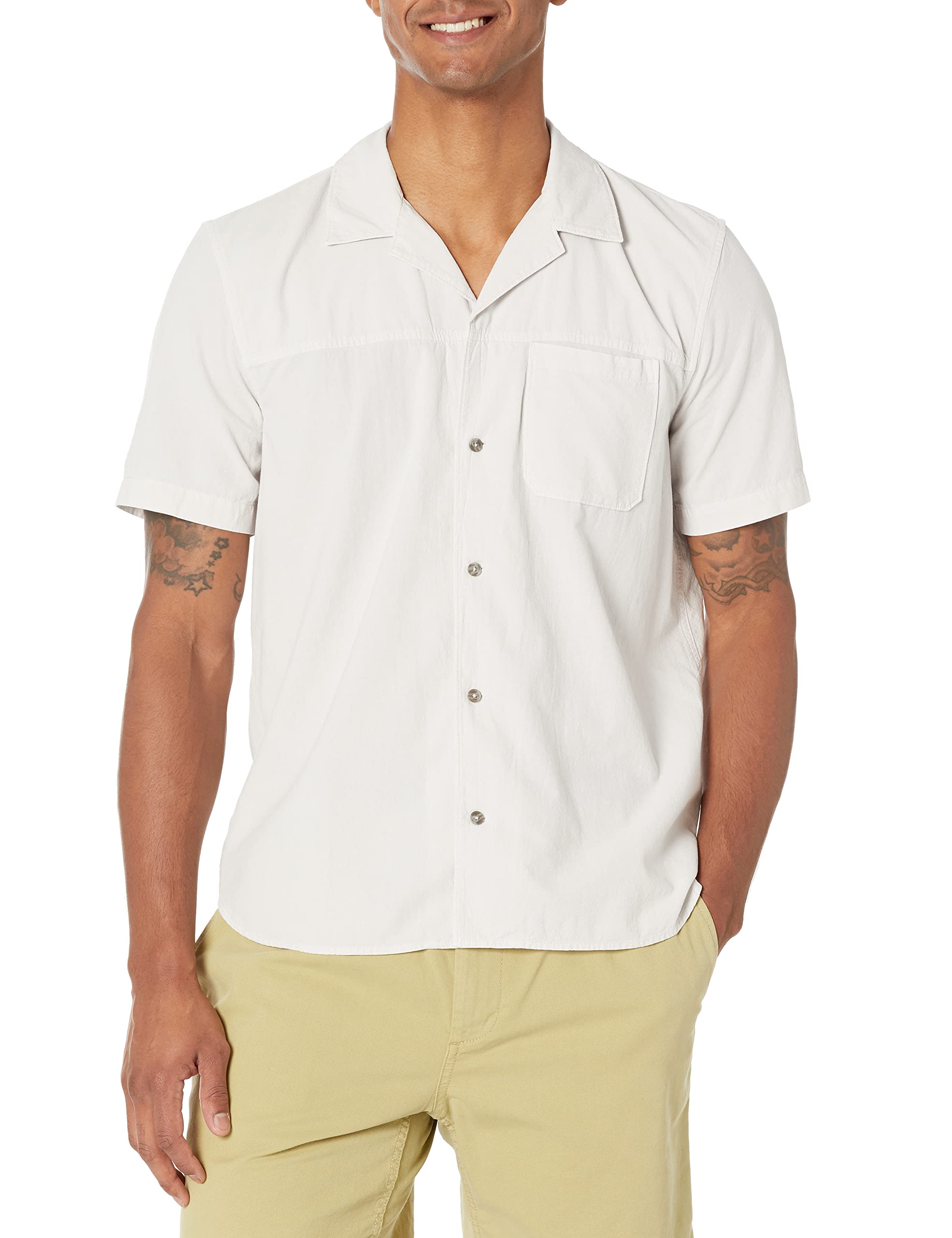 PAIGE Men's Hillman Relaxed Fit Short Sleeve Casual Shirt - Perfect for Summer Outings, Beach Vacations & Weekend Wear