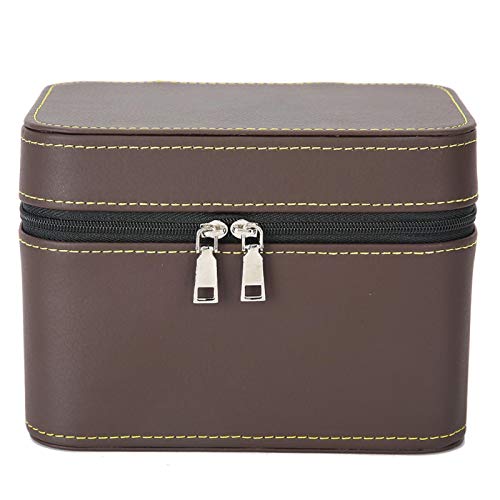Genuine PU Leather Bracelet Storage Box - Portable Travel Jewelry Organizer for Bracelets, Rings & Necklaces - Compact Jewelry Case with Secure Closure (Coffee Brown) - Perfect for Travel, Gifts & Home Storage