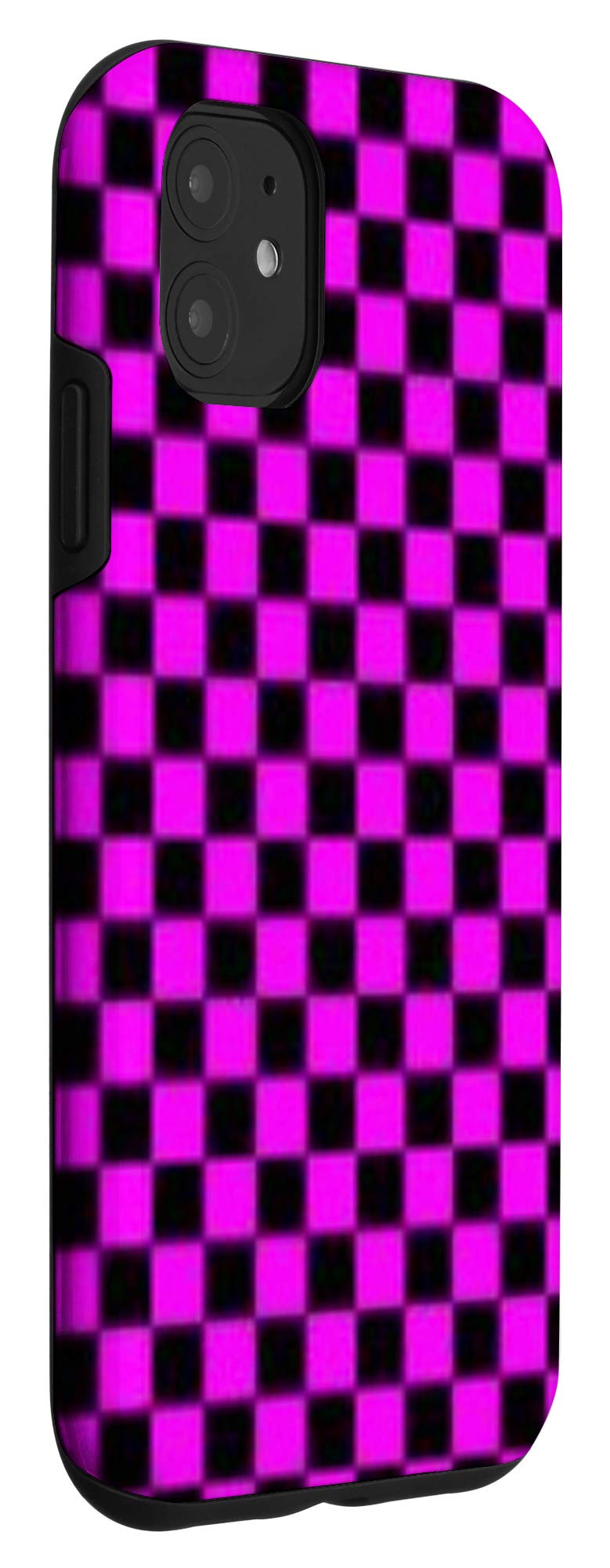 iPhone 11 Case - Purple & Black Checkerboard Design | Shockproof Protective Cover | Perfect Gift for iPhone 11 Users | Ideal for Daily Use, Travel & Outdoor Activities
