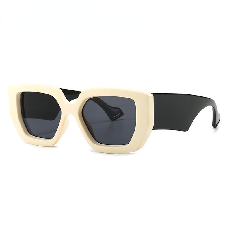 Luxury Wide Leg Square Sunglasses for Women & Men - Vintage Gradient Black Leopard Print Hip Hop Shades - Perfect for Beach, Driving, and Fashion Outfits