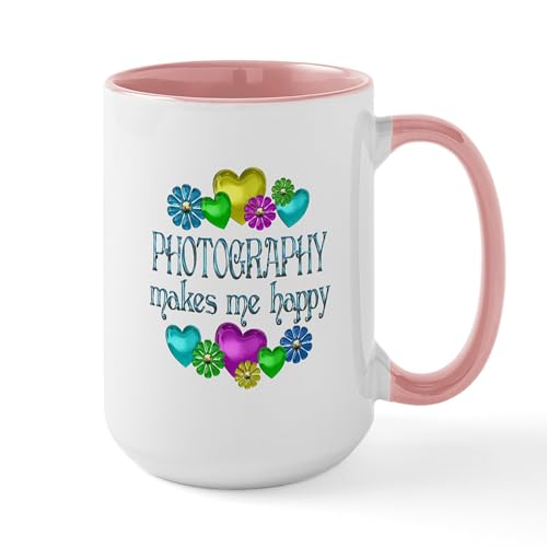 White/Pink Inside - Photography Large Mug