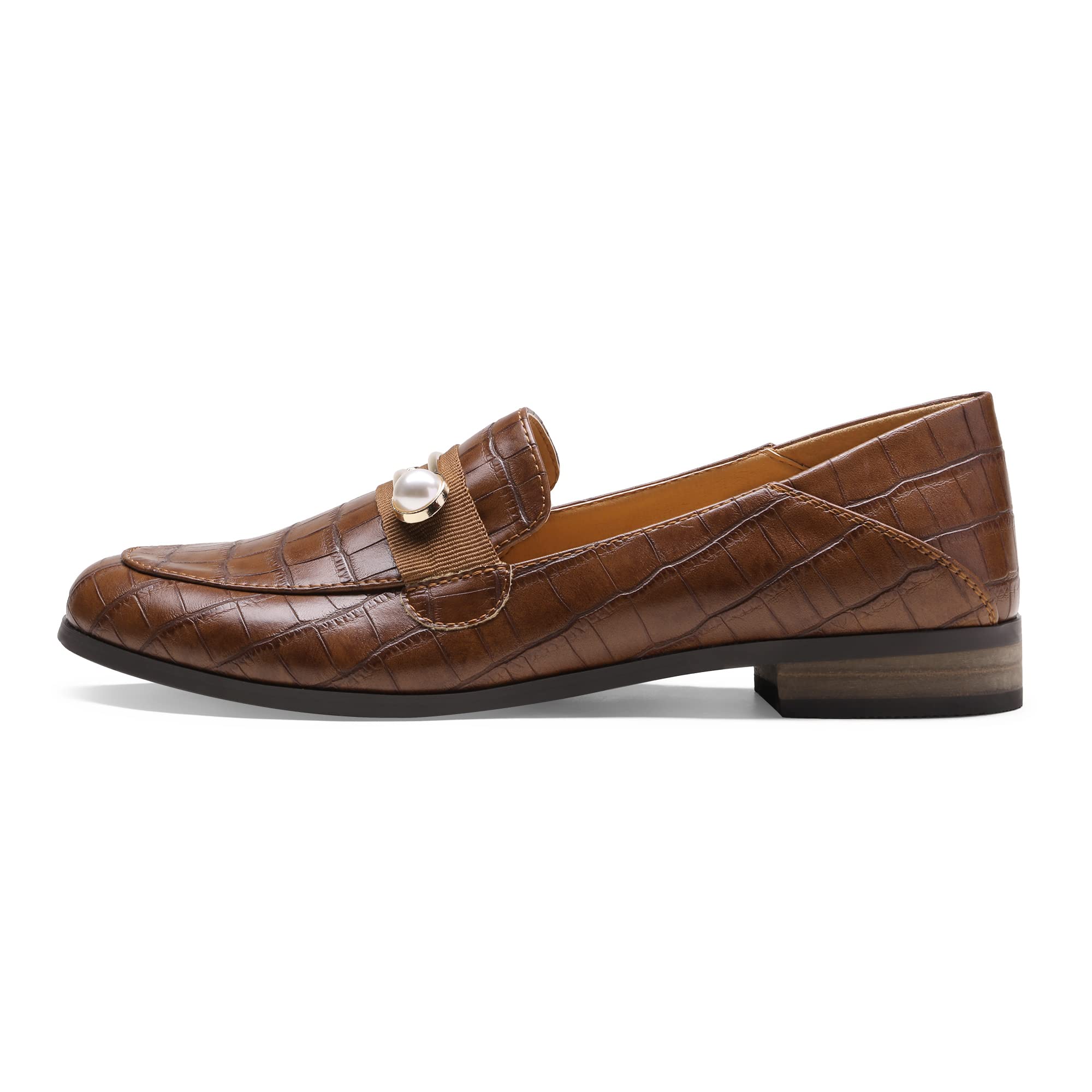 DREAM PAIRS Women's Slip-On Loafers - Comfortable Round Toe Casual & Dressy Flats for Work, Office & Everyday Wear