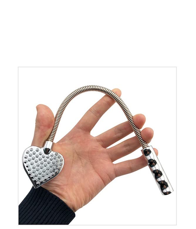 Metal Spanking Paddle - SM Bondage Whip for Couples, BDSM Toy with Heartbeat Design - Perfect for Sensual Play & Flirting in the Bedroom