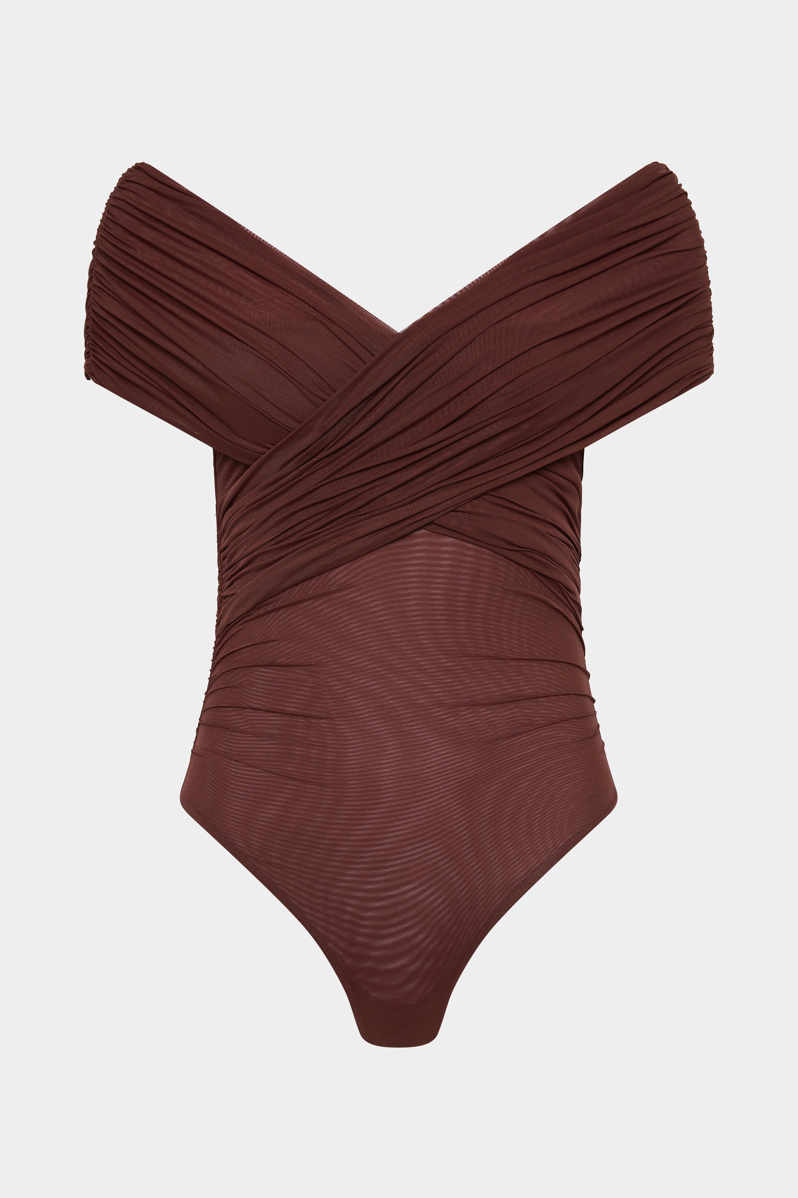 Jacques Gathered Bodysuit for Women - Comfortable Stretch Lingerie Top for Layering or Everyday Wear | Perfect Under Dresses, Blazers & Office Attire