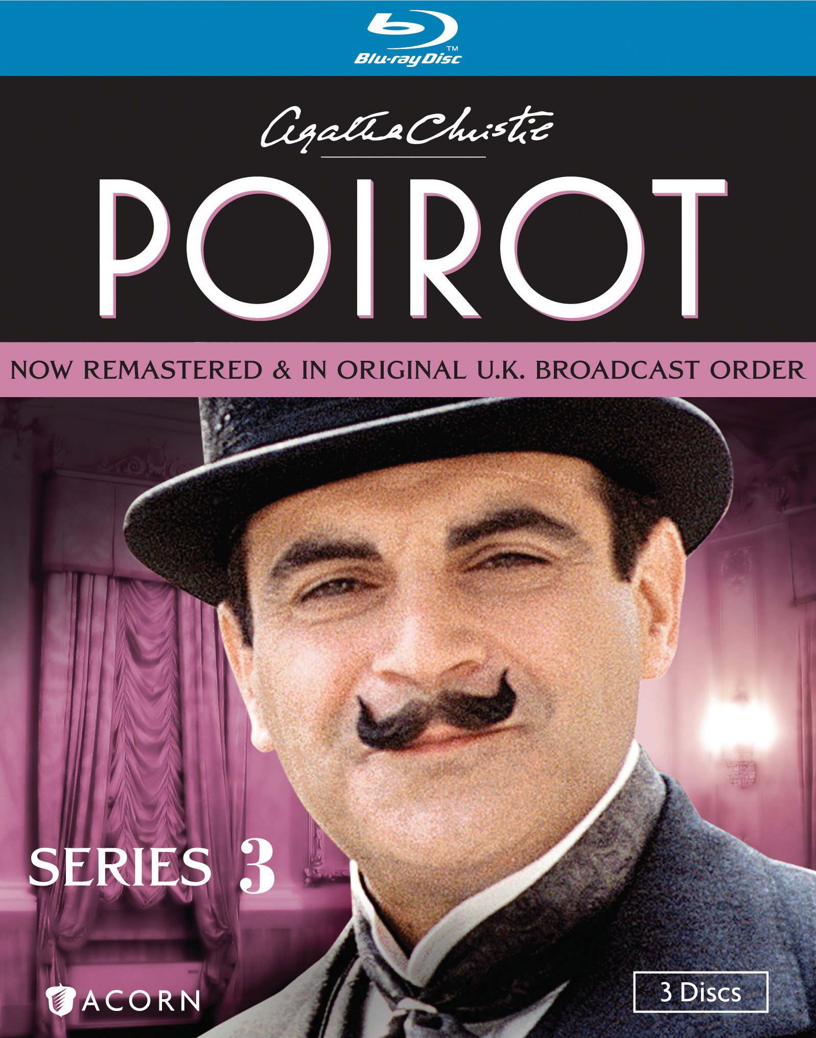 Agatha Christie's Poirot: Series 3 Blu-ray | Complete Season Collection | HD Mystery Detective Series | Perfect for Christie Fans & Crime Drama Lovers