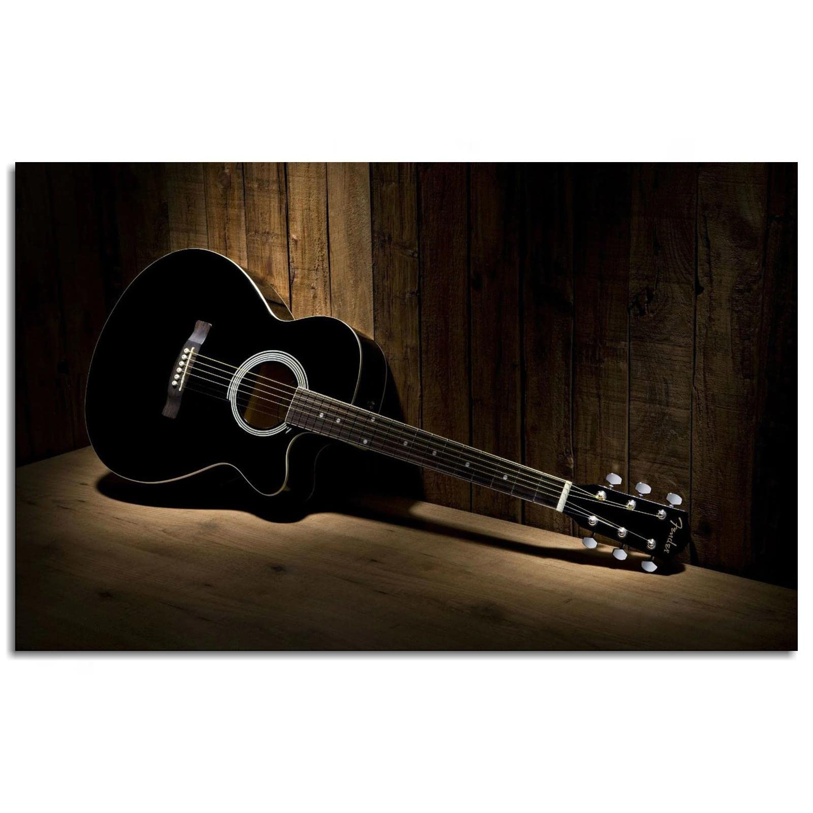 42x24 Inch Framed Guitar Canvas Wall Art - Music Themed Poster Print for Living Room, Bedroom Decor - Perfect for Music Lovers & Home Office Decoration