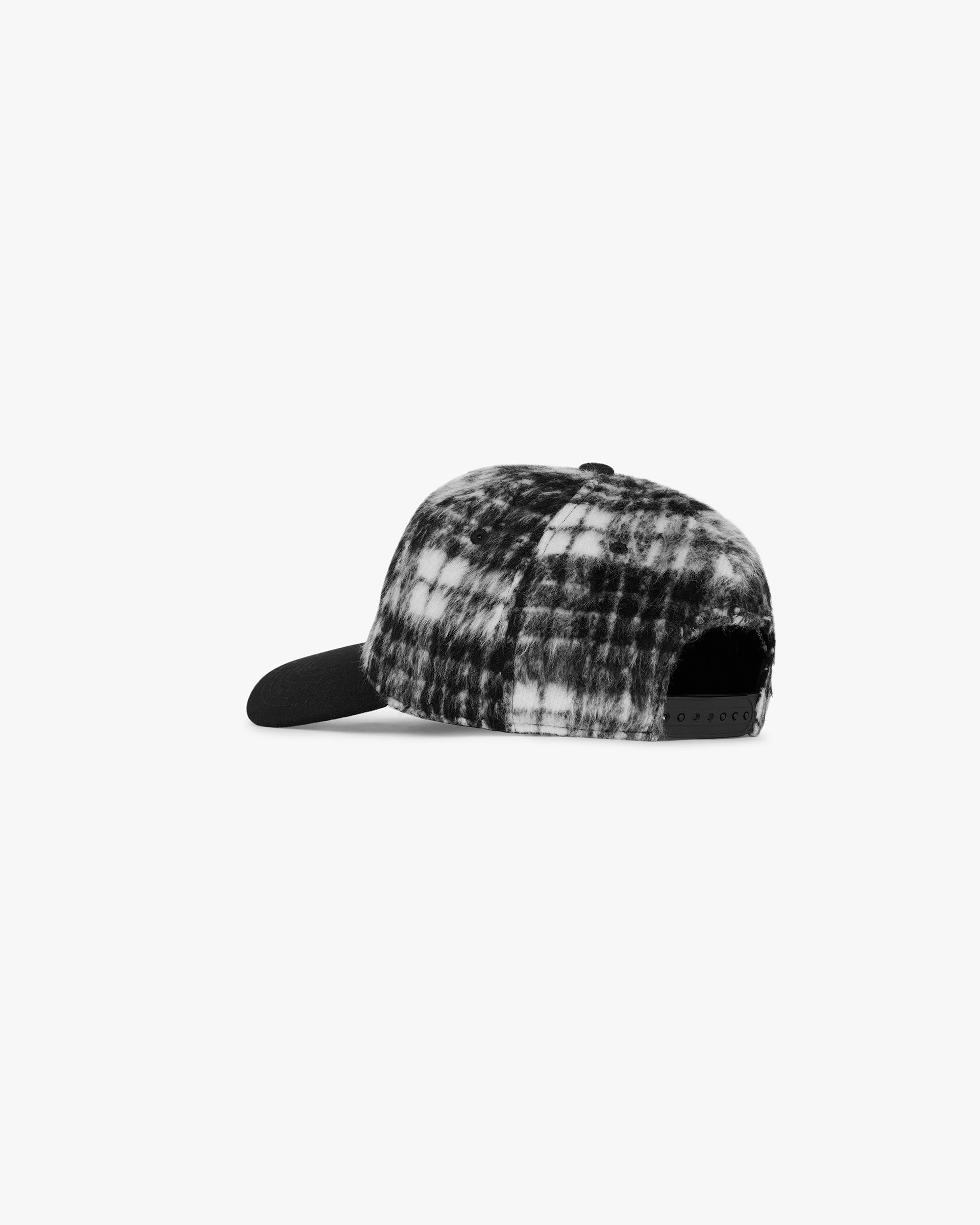 Check Initial Trucker Cap - Jet Black & White - Stylish Snapback Hat for Men & Women - Perfect for Casual Outfits, Sports, and Outdoor Activities