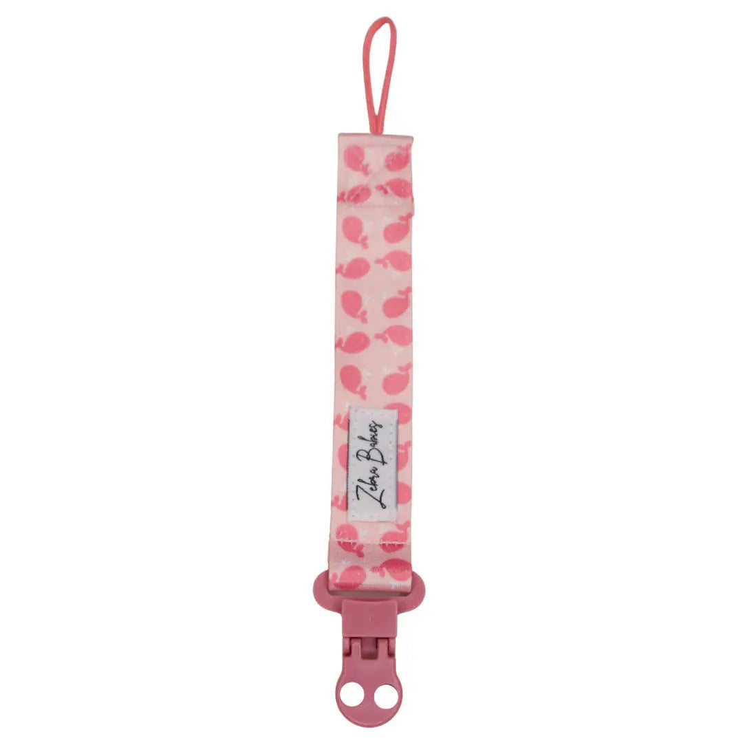 Zebra Babies Flexi Ribbon Pacifier Clip - Soft Silicone Dummy Holder for Newborns & Infants - Perfect for Strollers, Car Seats & Baby Carriers