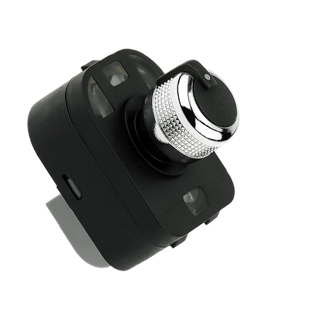 Black Exterior Side Mirror Control Button Adjust Switch Knob 4F0959565 - Car Interior Accessories for VW, Audi, Seat, Skoda - Perfect for Mirror Adjustment While Driving