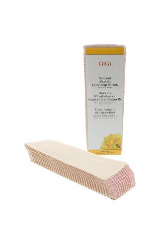 GIGI Natural Muslin Strips - Large 100 Pack | Soft & Breathable Fabric for Waxing, Nail Polish Removal & First Aid | On Sale Now