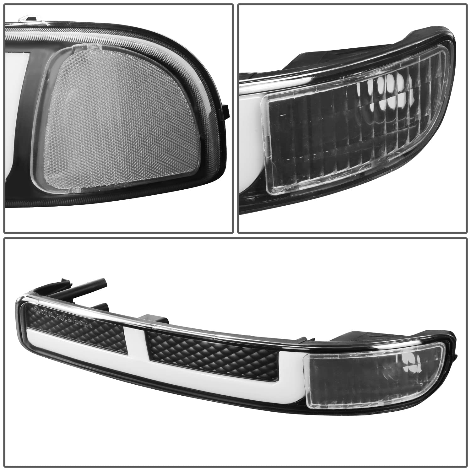 DNA MOTORING Black Headlights for 99-06 Sierra 1500 - Perfect for Night Driving