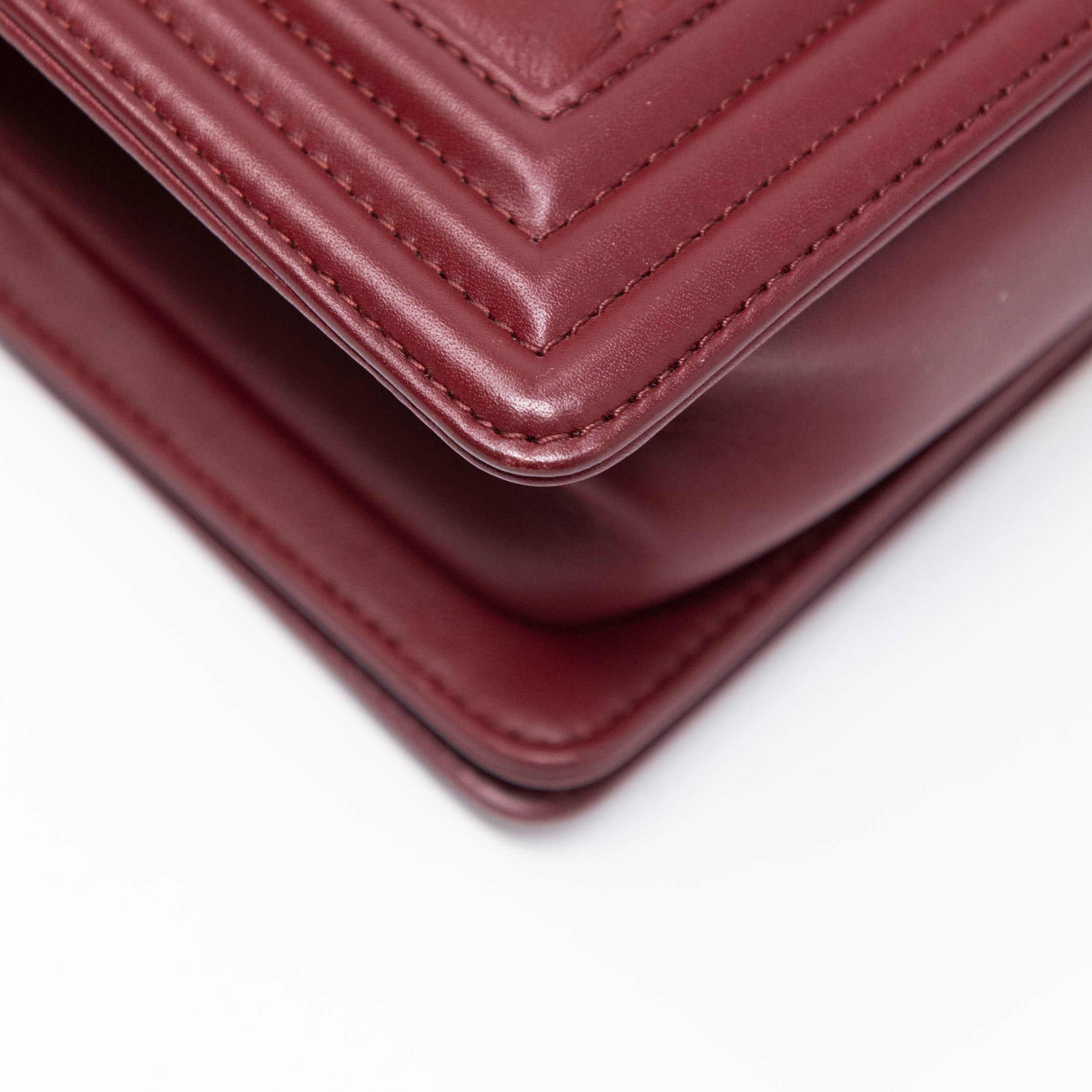 Chanel Burgundy Small Boy Bag - Luxury Leather Crossbody Handbag for Women | Perfect for Parties, Dates & Evening Events