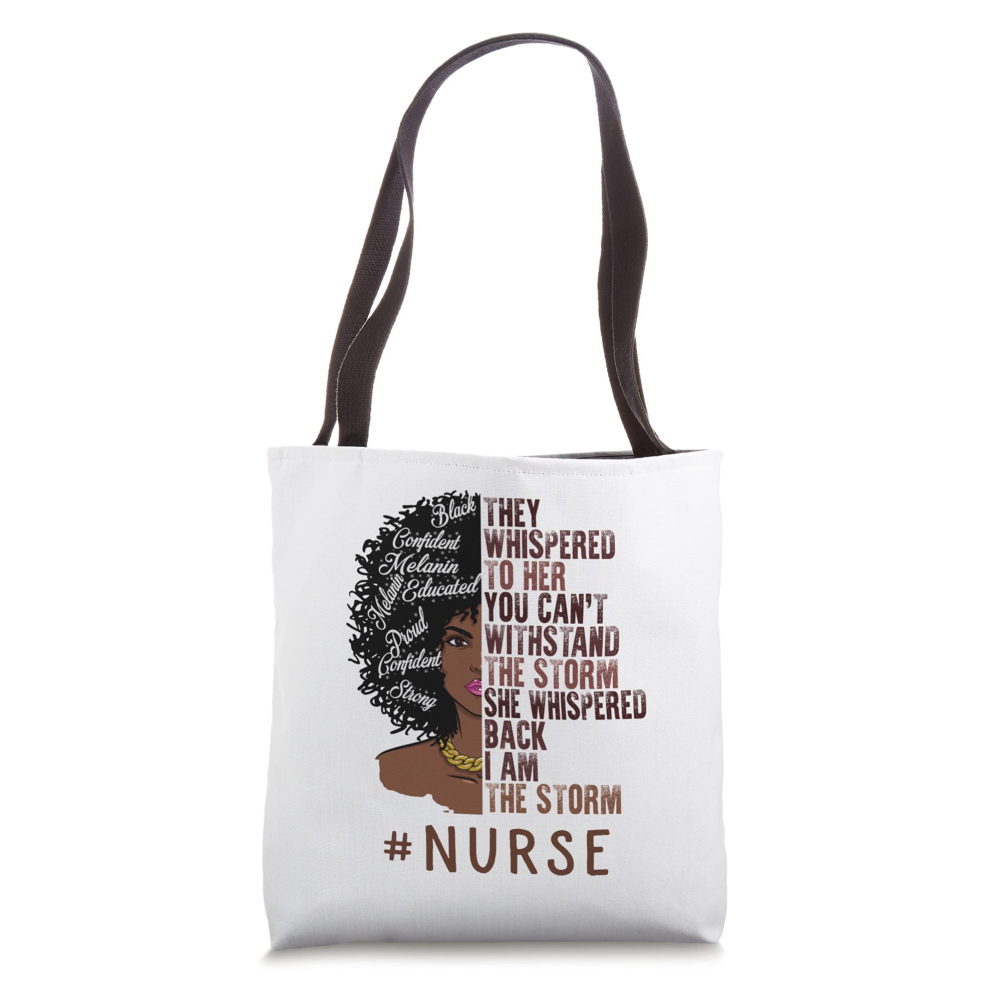 African American Women's Nurse Tote Bag - 'I Am The Storm' Motivational Medical Work Bag for Healthcare Professionals - Perfect for Hospitals, Clinics & Nursing School