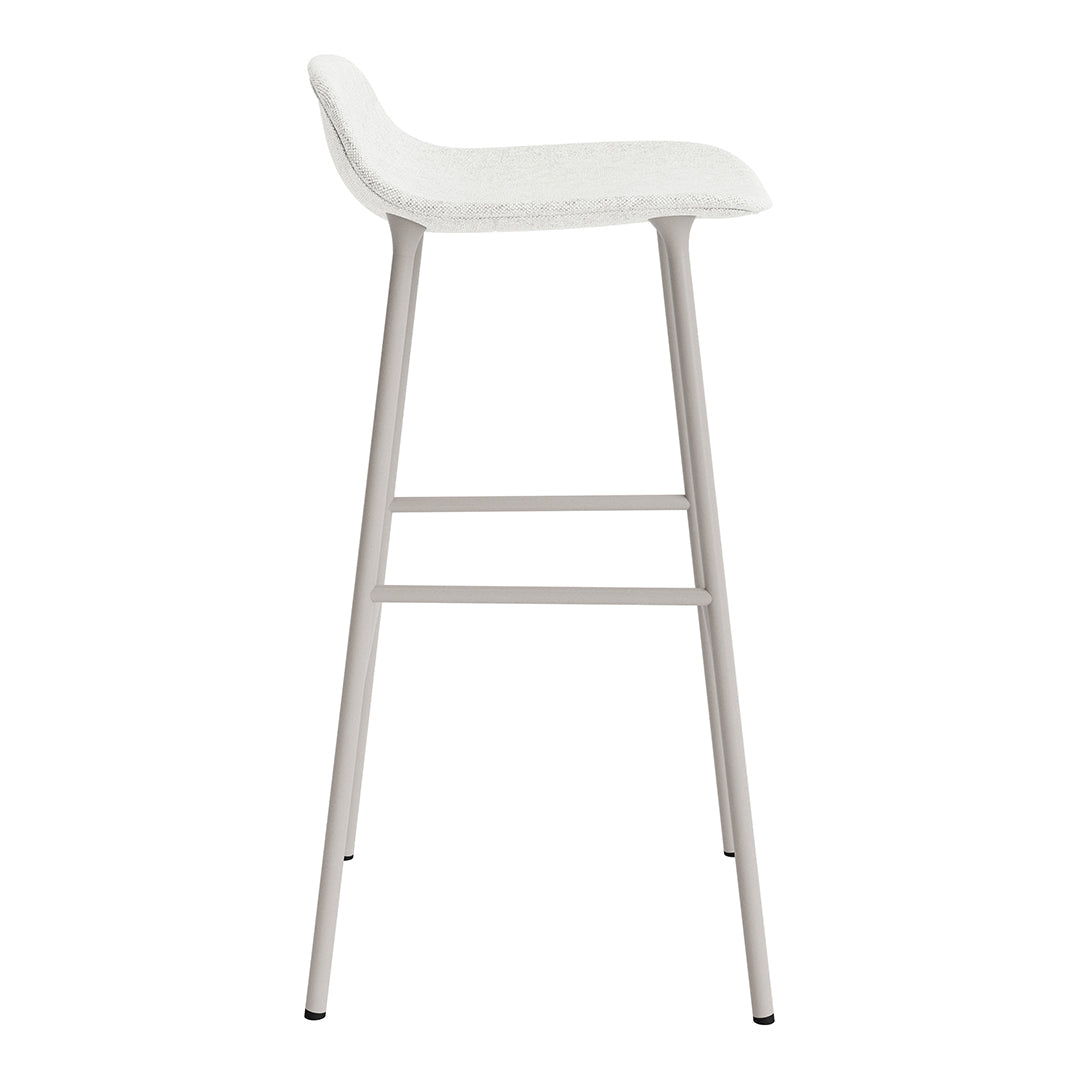Modern Form Bar Stool with Metal Legs & Upholstered Seat - Perfect for Kitchen Islands, Home Bars & Commercial Use