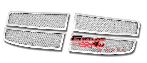 APS Compatible with Dodge Durango 2007-2010 Main Upper Stainless Steel Chrome Mesh Front Grill Grille Insert D76470T - Upgrade Your Truck's Style for Off-Road & Street Driving
