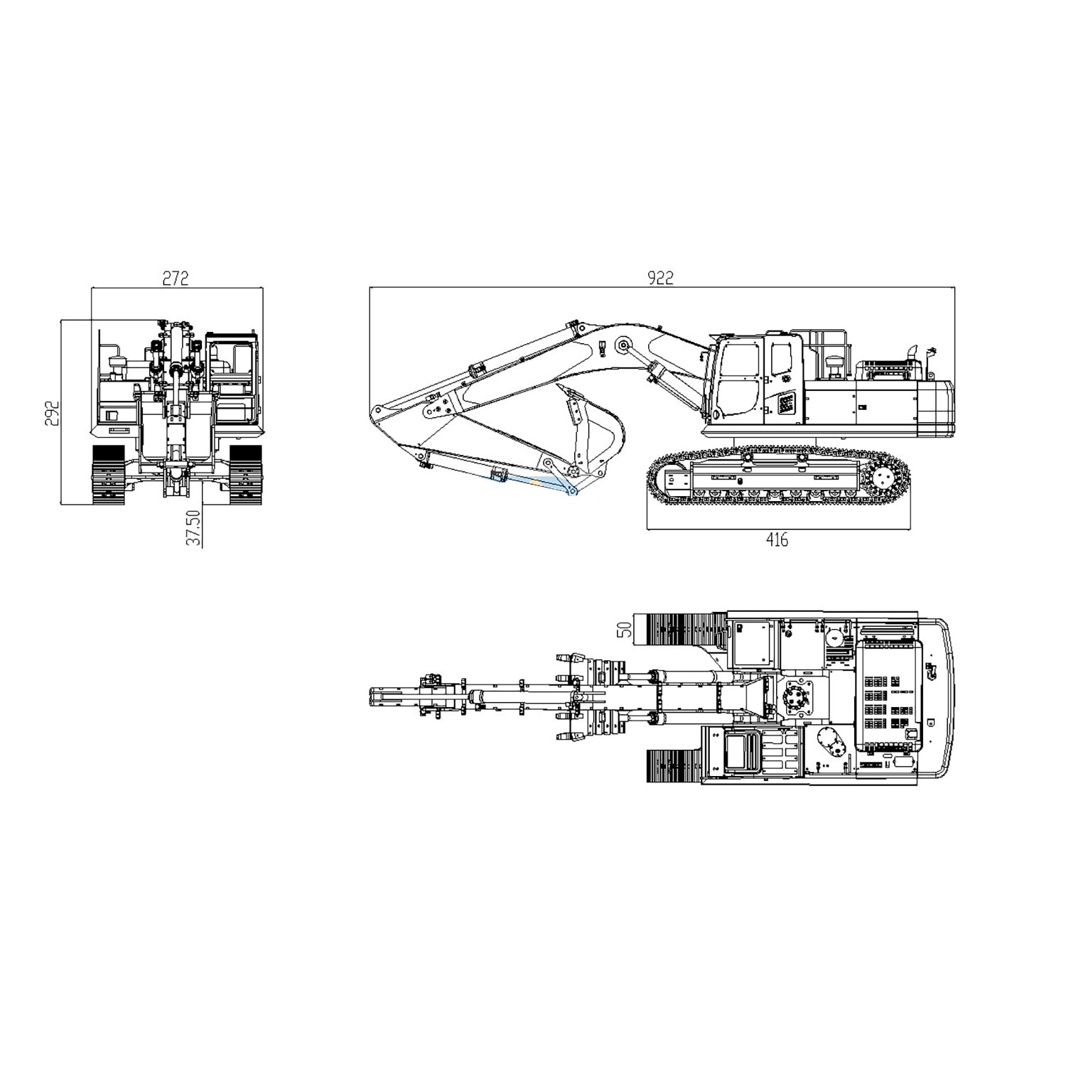 1/12 Scale DIM H3 360 RC Excavator Toy - Metal Hydraulic Construction Vehicle with Tracked Chassis, LED Light System, ESC Motor & Servo Valve - Perfect for Construction Simulation, RC Hobbyists and Collectors