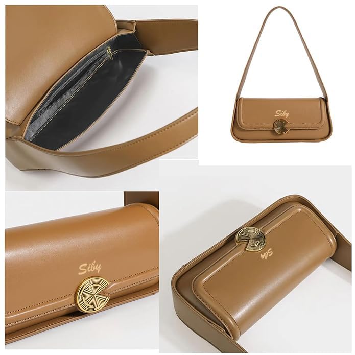 SIBY Women's Genuine Leather Shoulder Bag - Adjustable Crossbody Purse with Secure Lock | Stylish Mini Handbag for Work, Travel & Date Night | Fashionable Tote for Women & Girls | Perfect for Office, Shopping & Evening Events