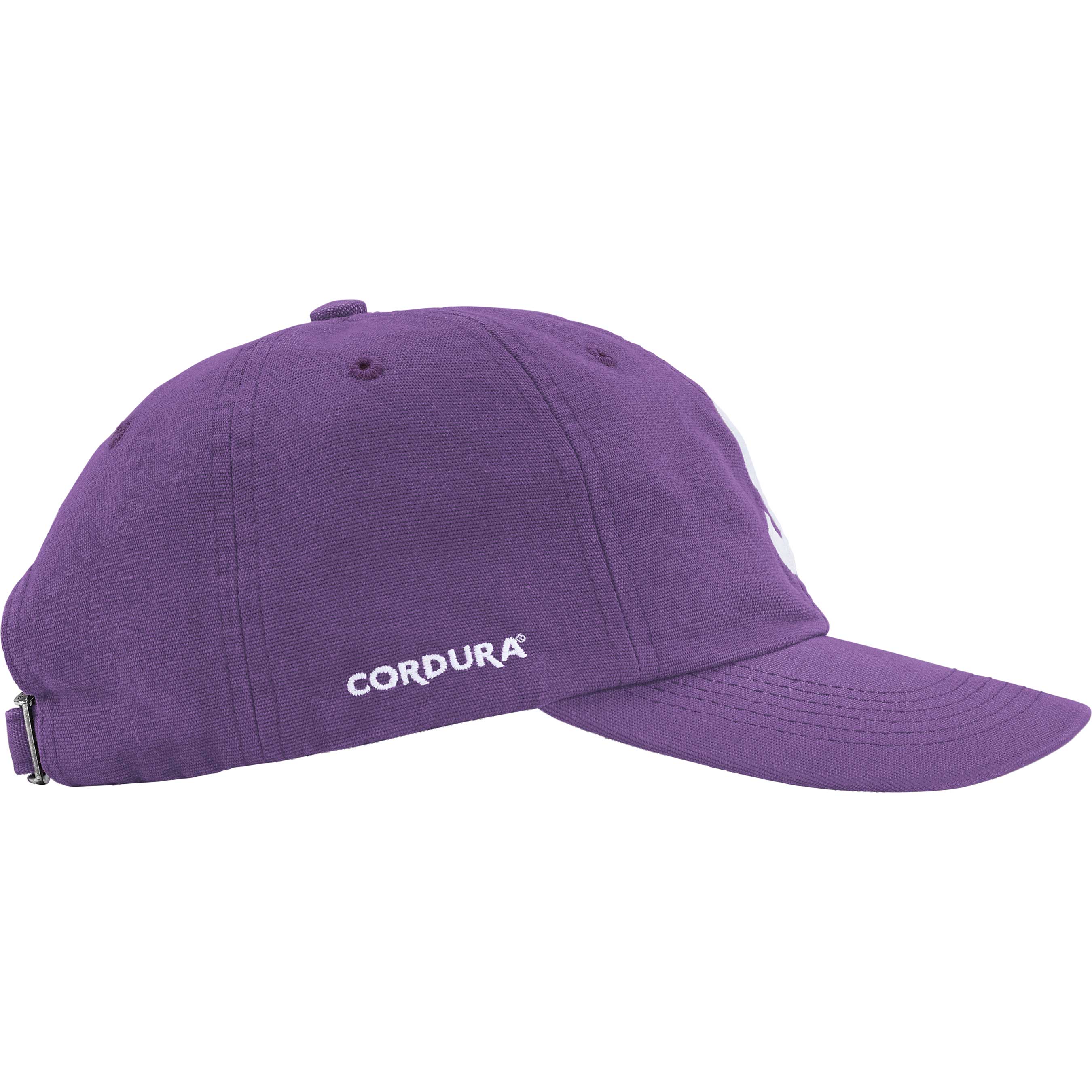 Supreme Cordura® Denim S Logo 6-Panel Cap - Purple Unisex Baseball Hat for Men & Women - Durable Outdoor & Streetwear Fashion Accessory
