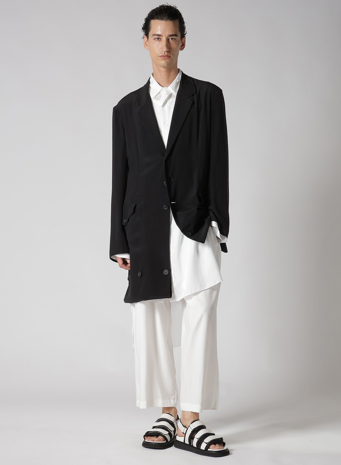 12M Silk Decine Hem Button Detail Jacket for Women - Elegant & Stylish Outerwear for Parties, Weddings & Special Occasions