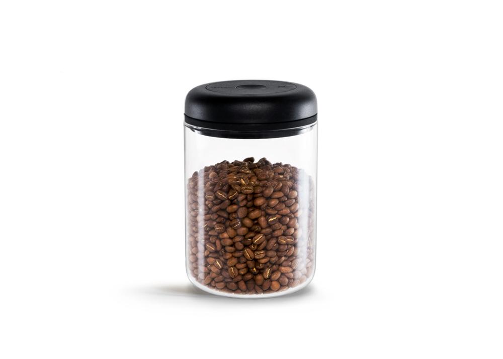Fellow Atmos Coffee Canister - Airtight Vacuum Seal Coffee Storage Container for Freshness | Perfect for Kitchen, Office, Camping & Travel Use