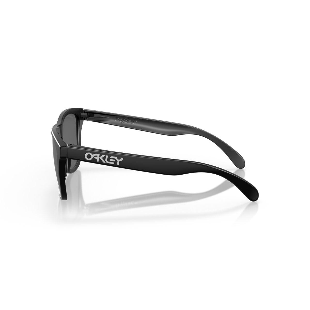 Oakley Frogskins Sunglasses - Matte Black with Prizm Black Polarized Lenses (Low Bridge Fit) - Model 0OO9245 924587 - Perfect for Running, Driving & Outdoor Sports