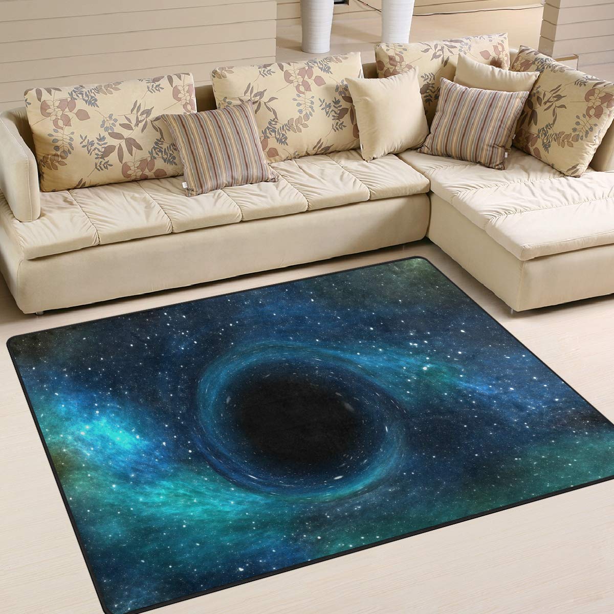 ALAZA Black Hole Space Universe Galaxy Nebula Area Rug - 5'3