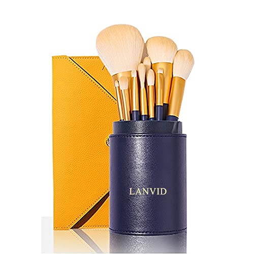 Premium LANVID Makeup Brushes Set - Professional Cosmetic Brushes for Foundation, Blending, Eyeshadow & Contouring - Perfect for Everyday Makeup, Bridal & Professional Use
