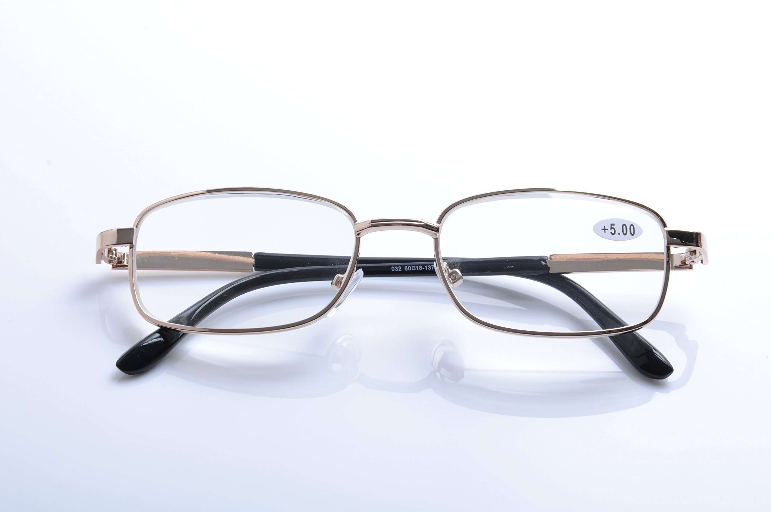 Stylish Metal Full Rim Reading Glasses for Men & Women - Lightweight Comfort for Reading, Computer Work & Daily Use