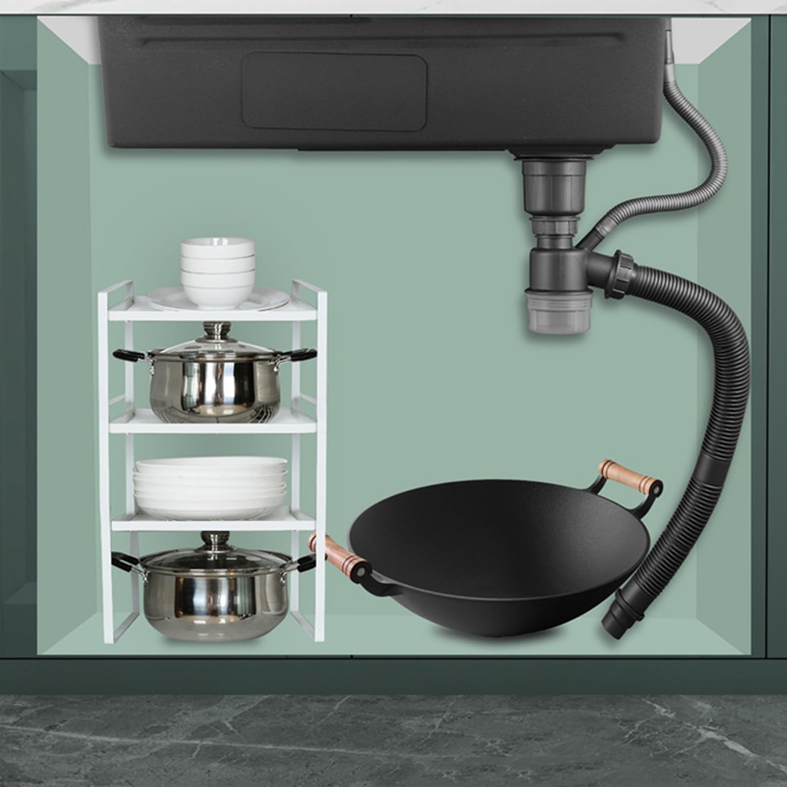 TRAGLO White Waterfall Kitchen Sink with Removable Faucet - Large Single Bowl Stainless Steel Sink Workstation (80x45cm) with Multiple Accessories - Perfect for Modern Kitchens, Restaurants & Food Prep Areas