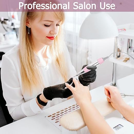 30000RPM Professional Electric Nail Drill Machine - Cordless Efile for Acrylic, Gel & Dip Powder Nails | Includes 6 Sanding Bands & 6 Drill Bits | Perfect for Home Salon, Manicures & Pedicures | Ideal for Nail Artists & DIY Enthusiasts