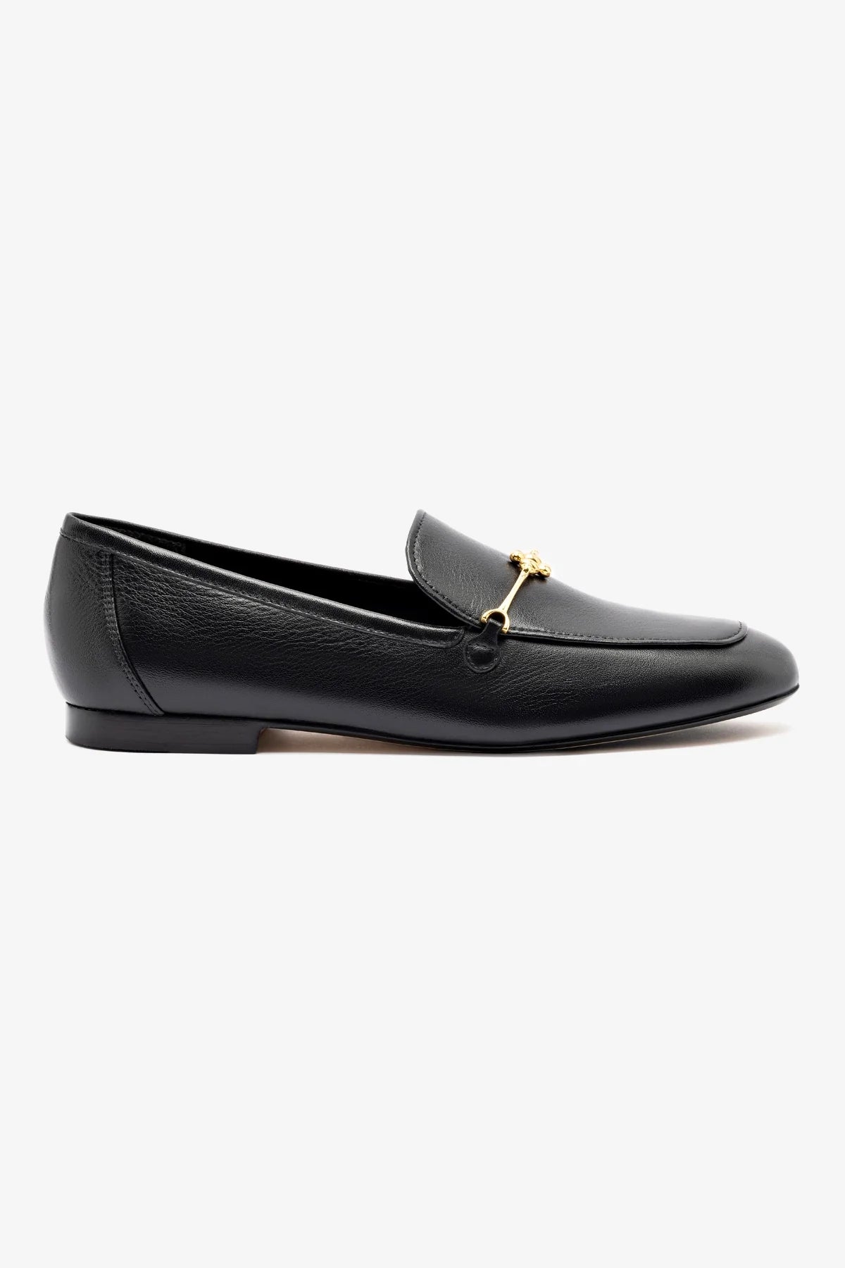 Black Leather Katherine Loafers for Women - Comfortable Slip-On Shoes for Work, Office & Casual Wear