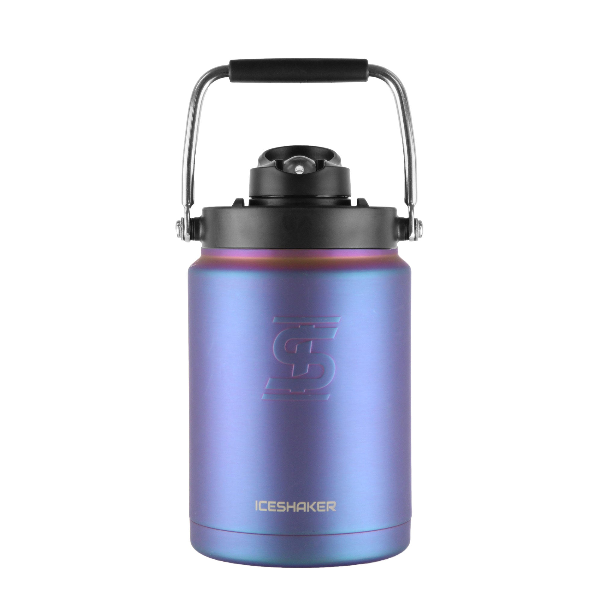 FIT2SERVE 64oz Half Gallon Water Bottle with Handle - Insulated Stainless Steel Jug for Gym, Hiking & Outdoor Activities - Wisteria Purple