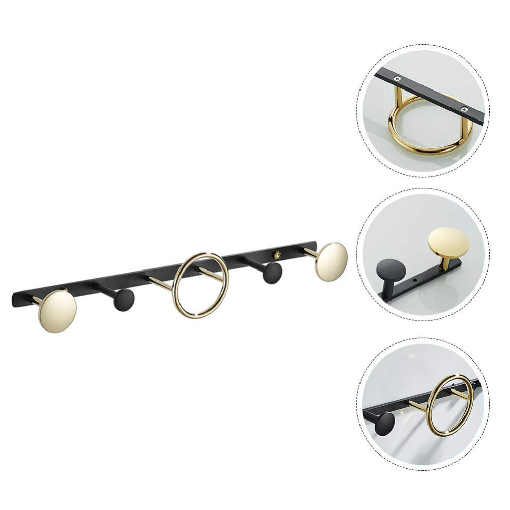 1pc Brass Wall Coat Hook - Elegant Bathroom & Entryway Hanging Hook for Clothes, Hats & Accessories | Space-Saving Door Mounted Row Hooks | Modern Home Decor for Bedroom, Hallway & Closet Organization