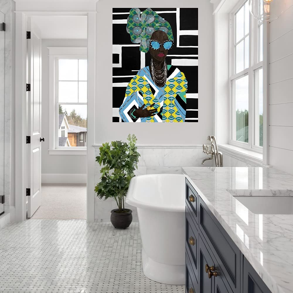 Geometric Abstract Canvas Wall Art - 24x32 Inches Ready to Hang Painting by Nikki Chu - Modern Home Decor for Living Room, Bedroom, Office & More | Perfect for Contemporary Spaces & Gift Giving