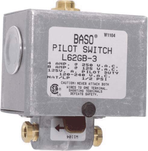 Johnson Controls L62GB-3C BASO Pilot Switch 120-240V AC 125VA D271533 - Heavy Duty Electrical Switch for Industrial Control Panels & HVAC Systems