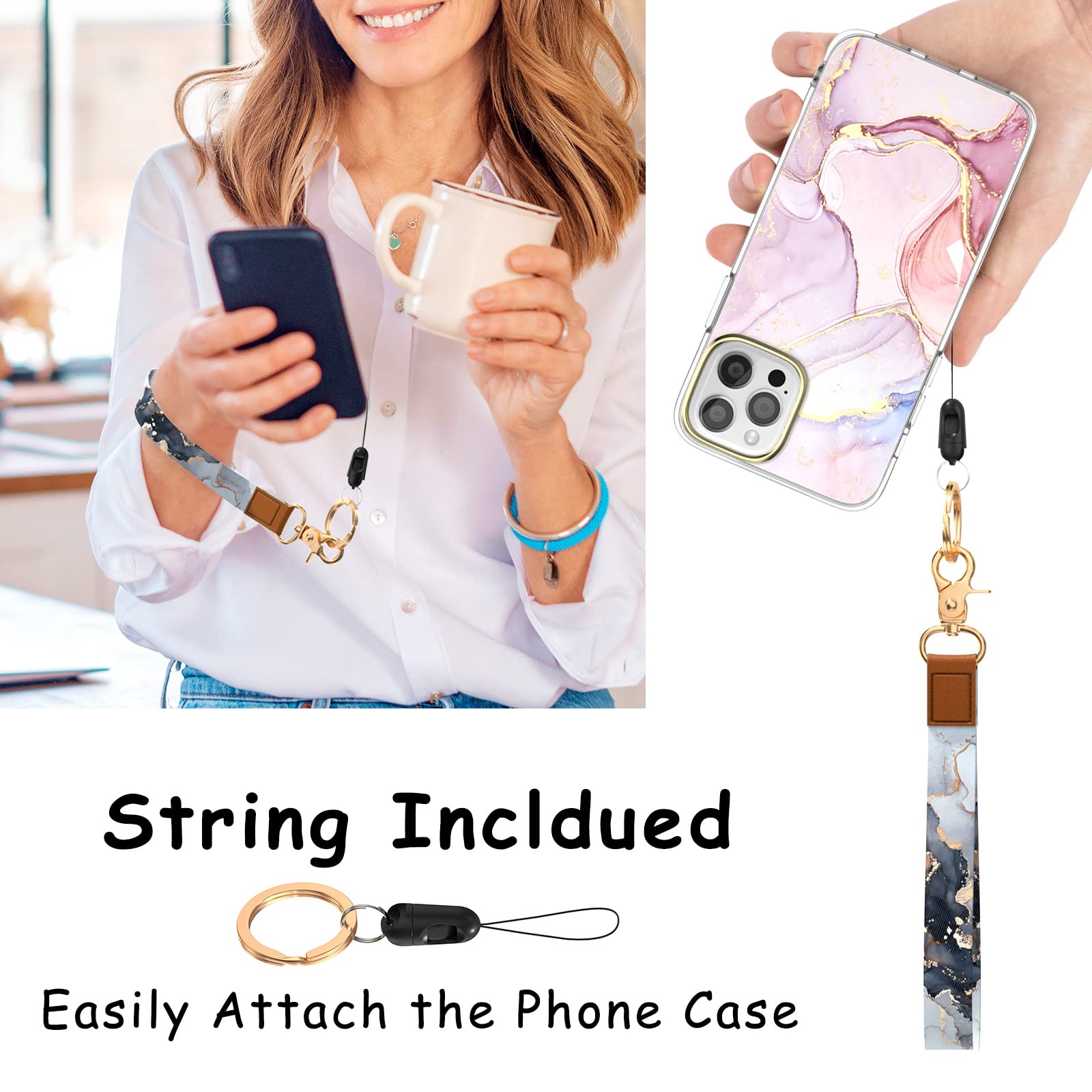 Stylish Wrist Lanyard Keychain - Adjustable Wristlet Strap for Keys, ID Badges, Cards & Small Items - Perfect for Women & Men - Ideal for Work, Travel, Gym & Everyday Use