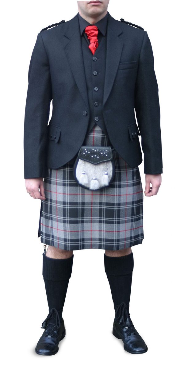 Stylish Black Tweed Crail Jacket & Waistcoat Set - Classic British Menswear for Formal Events & Autumn Winter Fashion