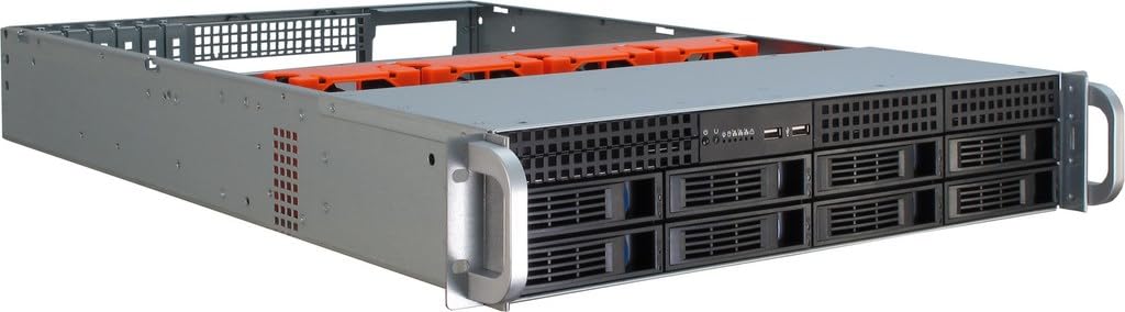 Inter-Tech IPC 2U Server Storage Case 2408 - 88887117 Rackmount Chassis without PSU for Data Centers & IT Infrastructure