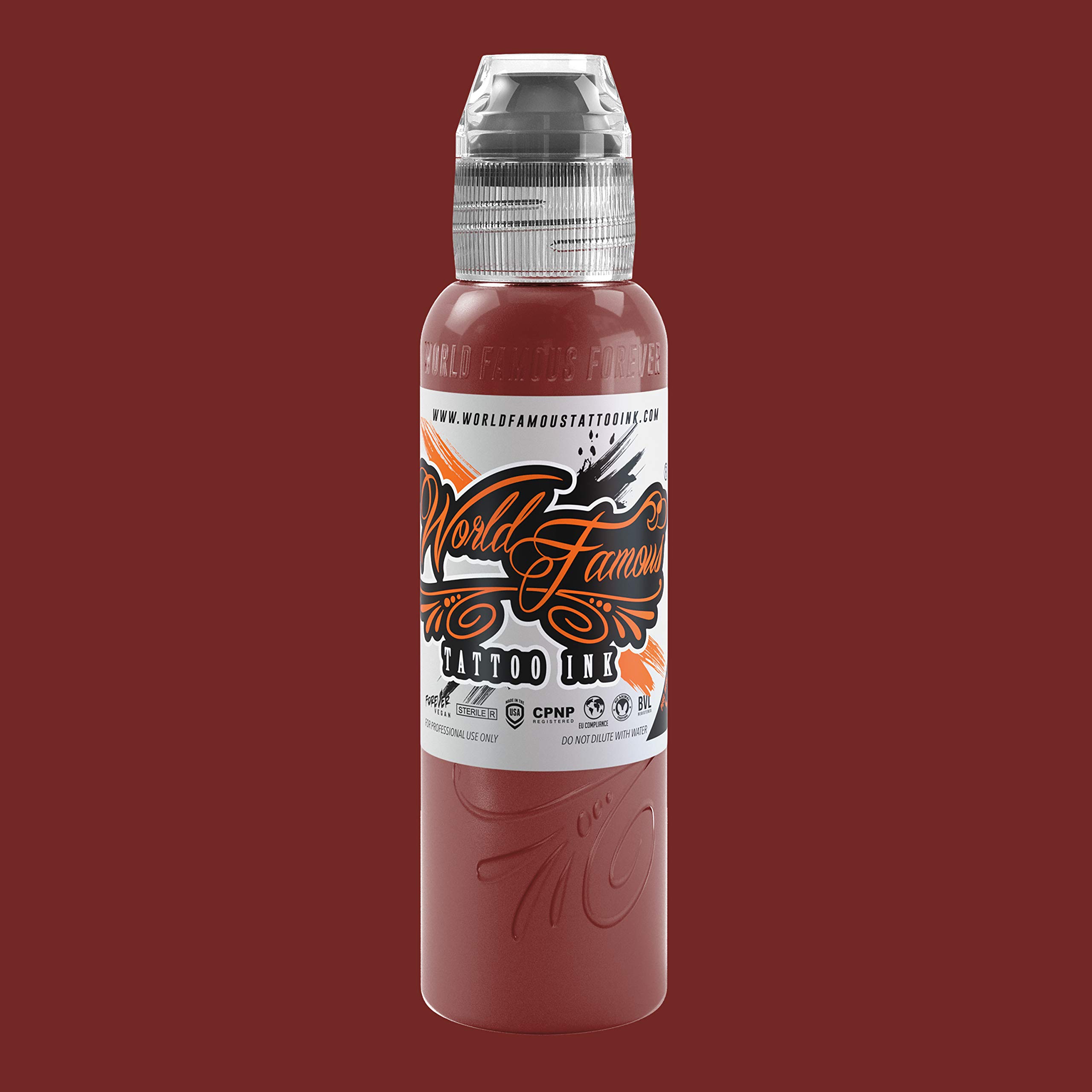 Professional Vegan Tattoo Ink Set - NBK Fire Red (1oz) | USA-Made, World Famous | Perfect for Tattoo Artists & Body Art Enthusiasts